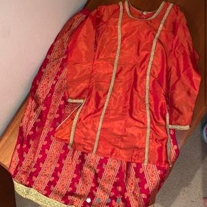 Lehenga with Long Blouse